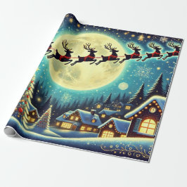 Santa Deliving presenter på julmas kväll Presentpapper