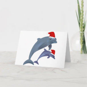 Santa Delphins Helgkort