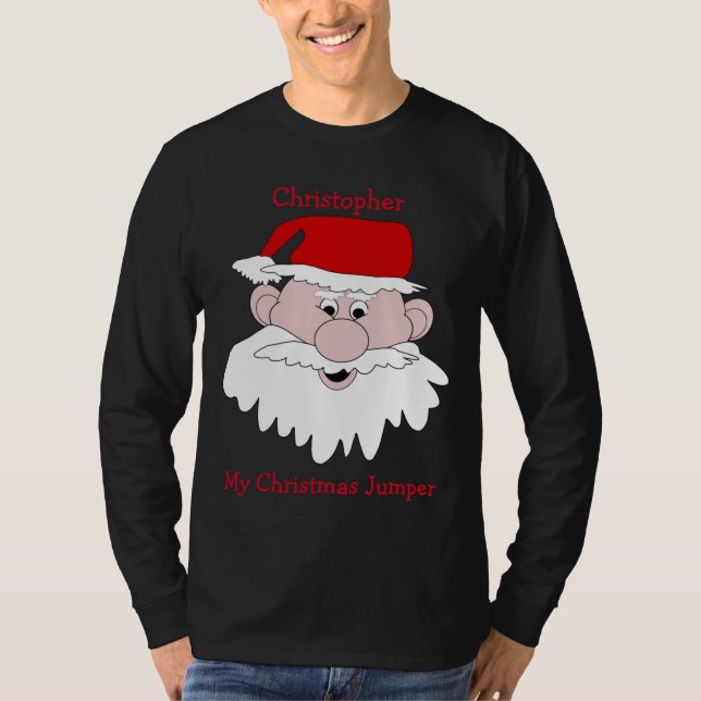 Santa Design Jultröja T Shirt (Framsida)