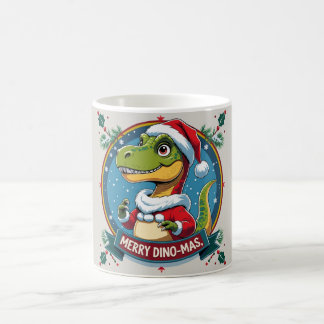 Santa Dinosaur Christmas Funny “Merry Dino-Mas” Kaffemugg
