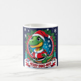 Santa Dinosaur Christmas Funny “Merry Dino-Mas” Kaffemugg