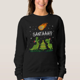 Santa Dinosaur Meteor Santa Dino T Shirt