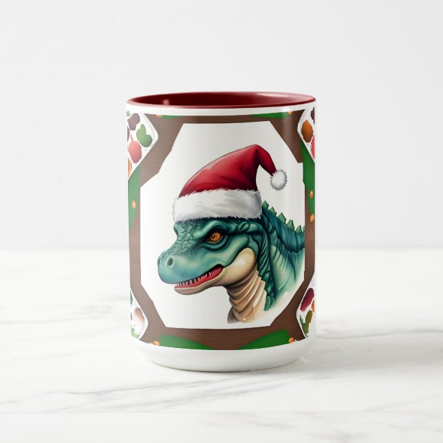 Santa Dinosaur Mugg (Center)