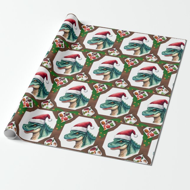Santa Dinosaur Presentpapper (Utrullad)
