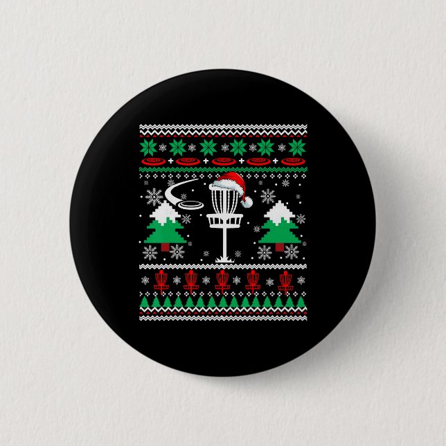 Santa Disc Golf Jultröja Santa Disc Golf Sport Knapp (Framsida)