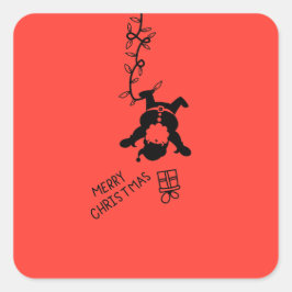 Santa Distribution Gifts Fyrkantigt Klistermärke