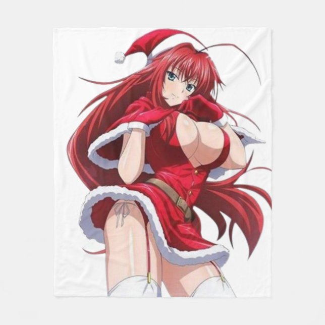 Santa Diva Anime Winter Outfit - Fleece Blanket (Framsidan)
