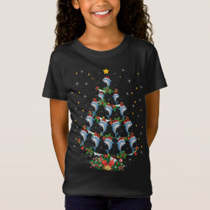 Santa Dolphin Fish Älskare Julafton Gift Dolphin C T Shirt