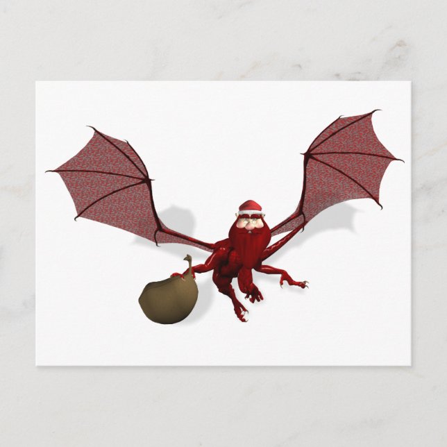 Santa Dragon Helg Vykort (Framsida)
