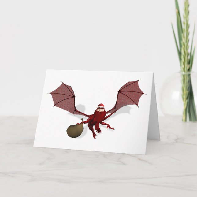 Santa Dragon Helgkort (Framsida)
