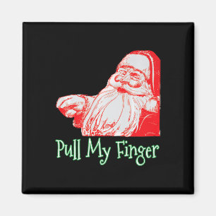 Santa Drate My Finger Funny jul Fart Humor Pr Magnet