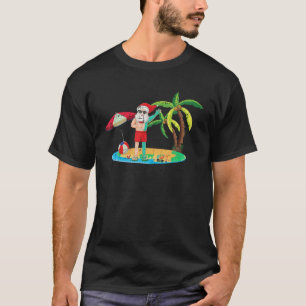 Santa Drinking-jul i juli Coola Sommartropi T Shirt