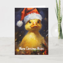 Santa Duck Julkort