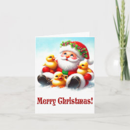 Santa Ducklings jul Kort