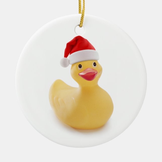 Santa Ducky julprydnad Julgransprydnad Keramik (Framsidan)
