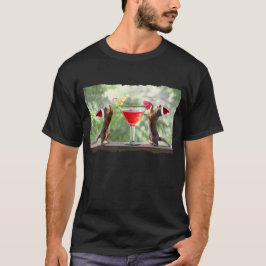 Santa ekorrar som dricker en coctail tee