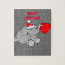 Santa Elephant Jigszle Puzzle