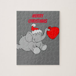 Santa Elephant Jigszle Puzzle Pussel