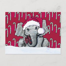 Santa Elephant julvykort Helg Vykort