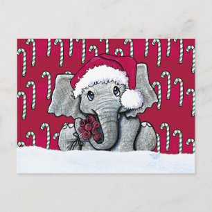 Santa Elephant julvykort Helg Vykort