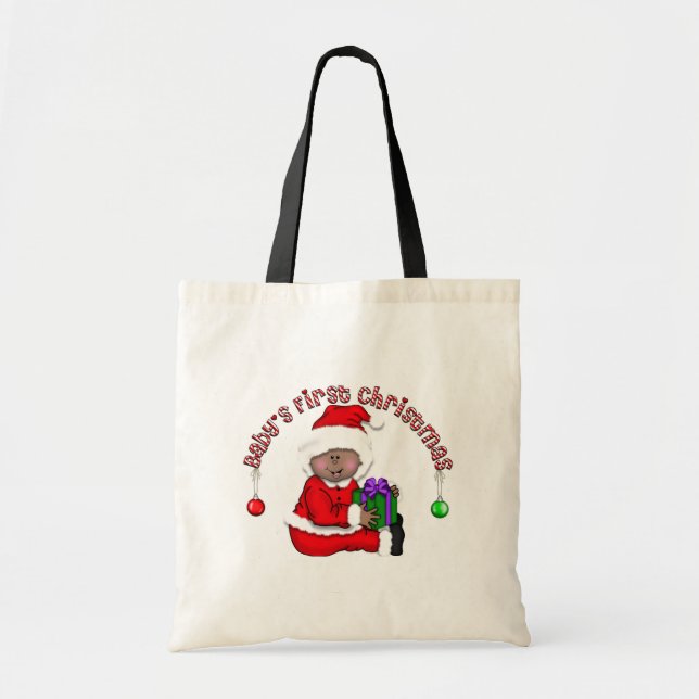 Santa Elf Baby T-shirts och presenter Tygkasse (Framsidan)
