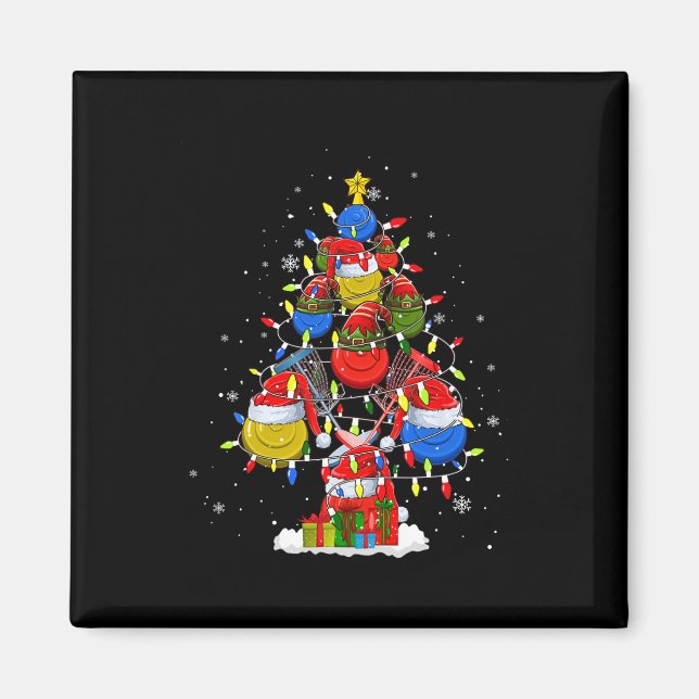 Santa Elf Disk Golf Boll Verktyg Julafton Träd Man Magnet (Framsidan)
