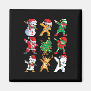 Santa Elf Friends jul Boys Girls Manar Julafton Da Magnet