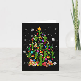 Santa Elf Reindeer Cactus Julafton Träd Light Cact Kort