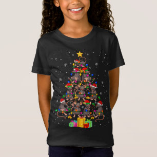 Santa ELF Reindeer Råtta Julgran Julafton Ljus T Shirt