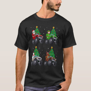Santa Elf Reindeer Snögubbe Riding Monster Lastbil T Shirt