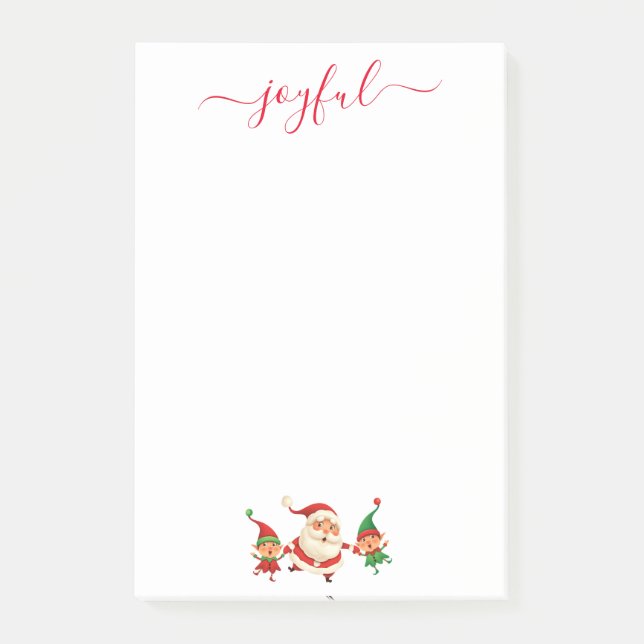 Santa & Elves Glatta jul Post-it Block (Framsida)