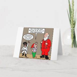 Santa & Elves Impersonator Funny Gifts & Tees Helgkort