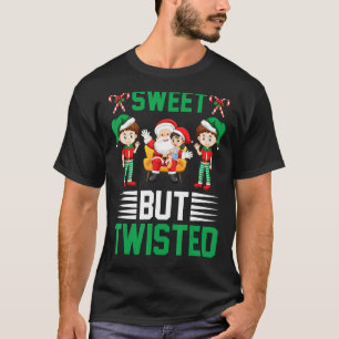 Santa Elves Sweet men Twisted Candy cane Funny Chr T Shirt
