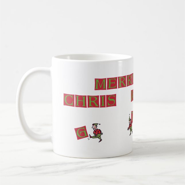 Santa Elves Typo-kaffe mugg (Vänster)