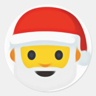 Santa emoji runt klistermärke