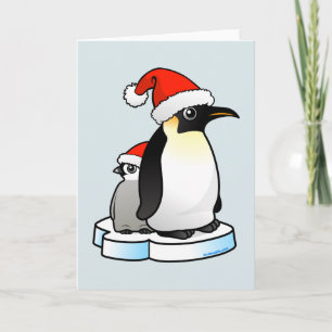 Santa Emperor Penguin Helgkort