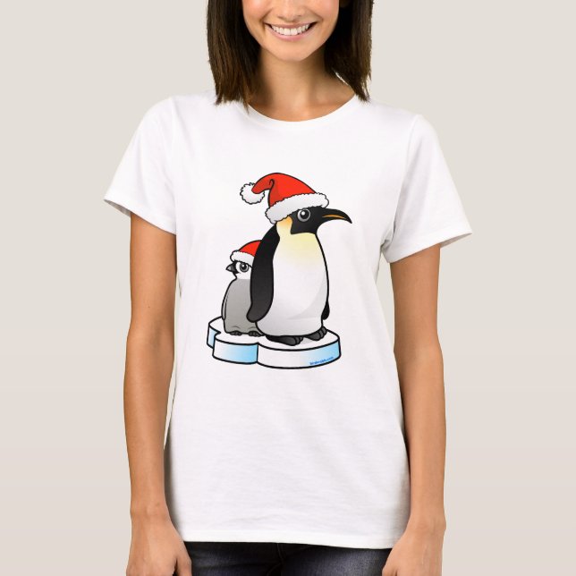 Santa Emperor Penguin T Shirt (Framsida)
