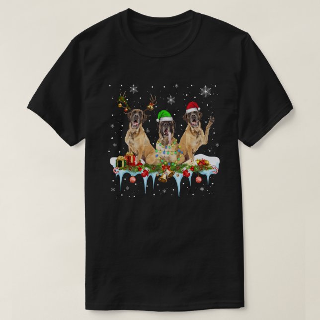 Santa English Mastiff hund gorgous rener Kristus T Shirt (Design framsida)