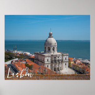 Santa Engracia-kyrkan i Lissabon, Portugal Poster