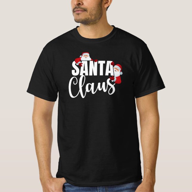 Santa | Enkel Snyggt för Trendig - minimalistisk j T Shirt (Framsida)