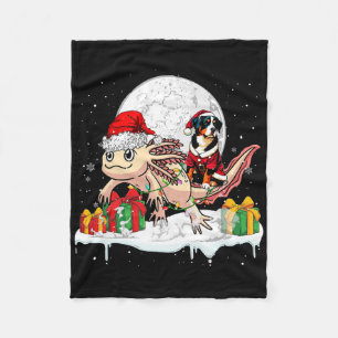 Santa Entlebucher Mountain Riding Axolotl Christma Fleecefilt