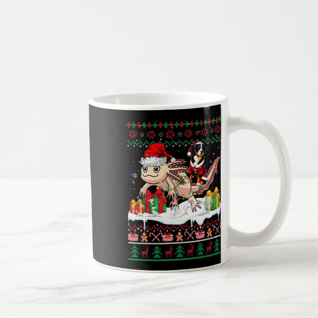 Santa Entlebucher Mountain Riding Axolotl Christma Kaffemugg (Höger)