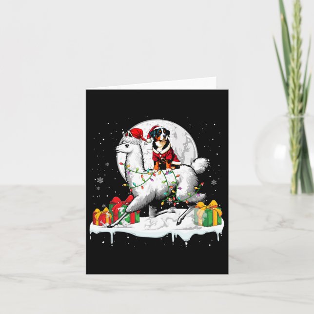 Santa Entlebucher Mountain Riding Llama jul Kort (Framsida)