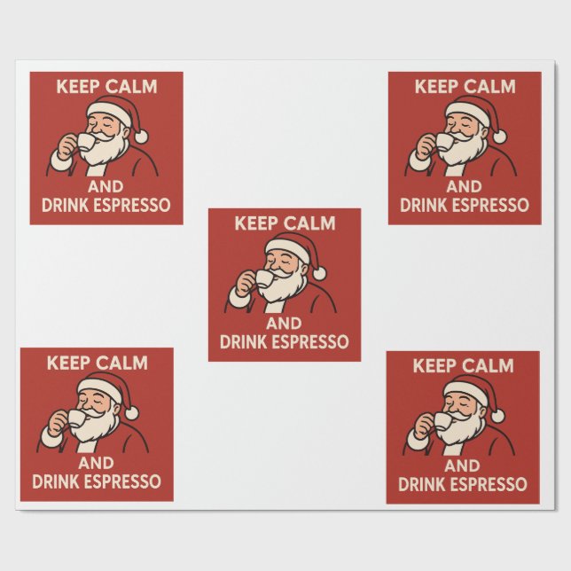 Santa Espresso Presentpapper (Platt)