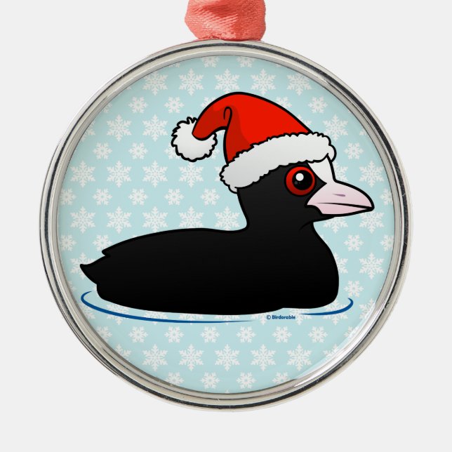 Santa Eurasian Coot Julgransprydnad Metall (Framsidan)