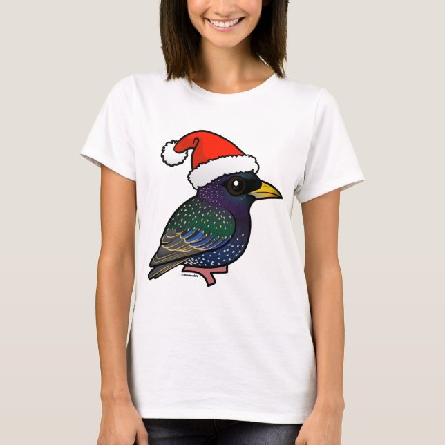 Santa European Starling T Shirt (Framsida)