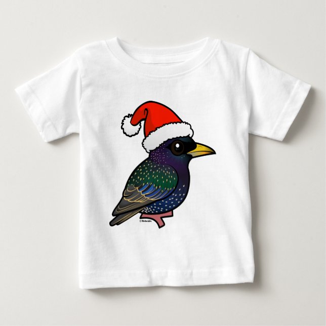 Santa European Starling T Shirt (Framsida)