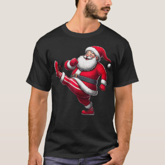 Santa Exercising Gym Fitness Workout jul T Shirt