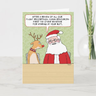 Santa Explains Reindeer Harassing Den nyaste julen Kort