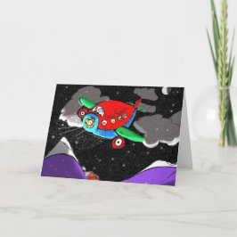 Santa Express Flygplan för autism Helgkort